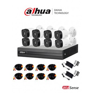 DAHUA KITXVR1B08- I+8-B1A21- Kit de 8 Canales 2 Megapixeles/ DVR Cooper-I WizSense/ Con IA/ H.265+/ 8 Camaras B1A21 1080p/ 8 Canales + 2 IP